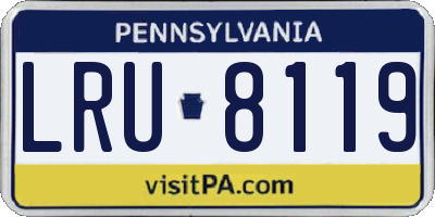 PA license plate LRU8119