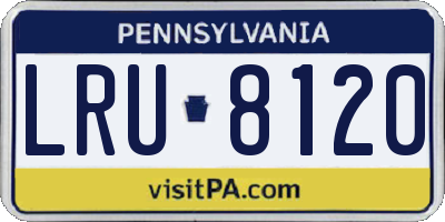 PA license plate LRU8120