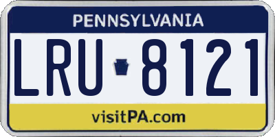 PA license plate LRU8121