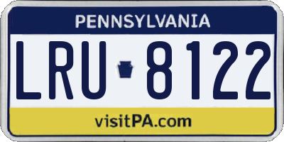PA license plate LRU8122
