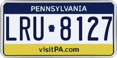 PA license plate LRU8127
