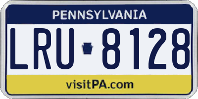 PA license plate LRU8128