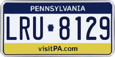 PA license plate LRU8129