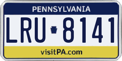 PA license plate LRU8141