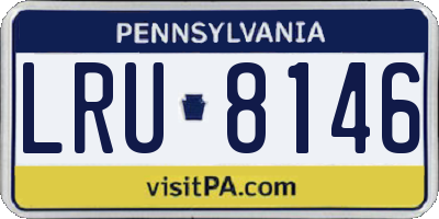 PA license plate LRU8146