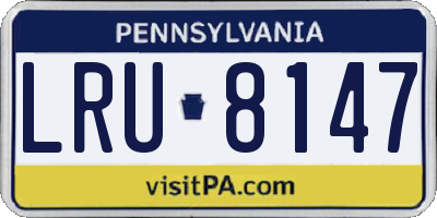 PA license plate LRU8147