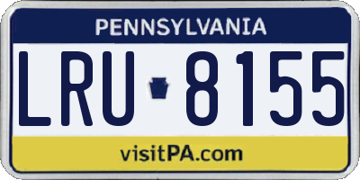 PA license plate LRU8155