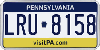 PA license plate LRU8158
