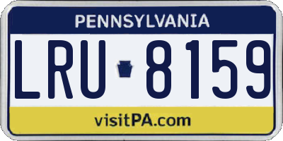 PA license plate LRU8159