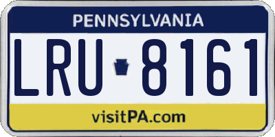 PA license plate LRU8161