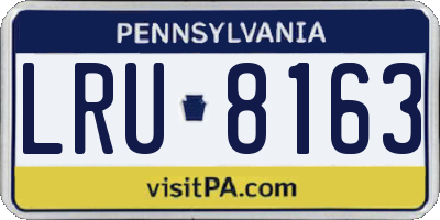 PA license plate LRU8163