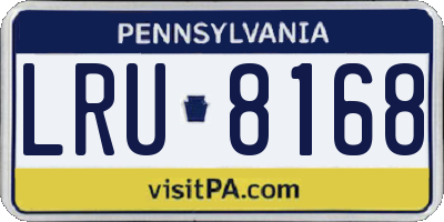PA license plate LRU8168