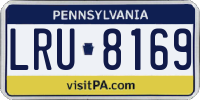 PA license plate LRU8169