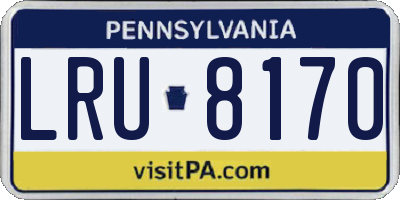 PA license plate LRU8170