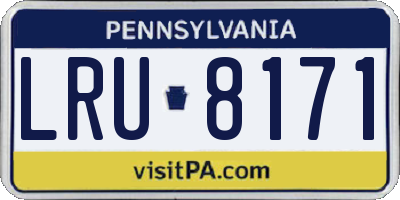 PA license plate LRU8171