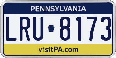 PA license plate LRU8173