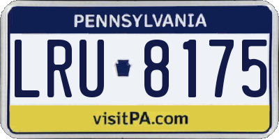 PA license plate LRU8175
