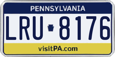 PA license plate LRU8176