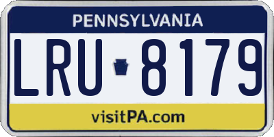 PA license plate LRU8179