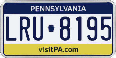 PA license plate LRU8195