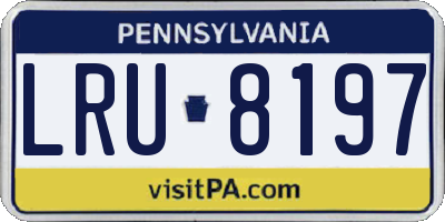 PA license plate LRU8197