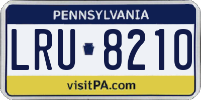 PA license plate LRU8210