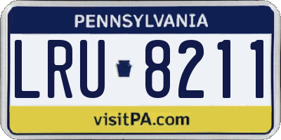 PA license plate LRU8211
