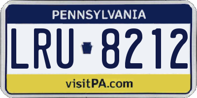 PA license plate LRU8212