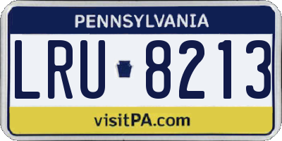 PA license plate LRU8213