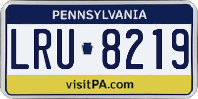 PA license plate LRU8219