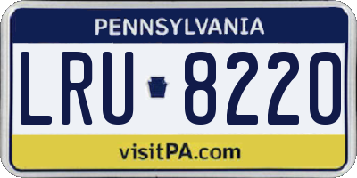 PA license plate LRU8220