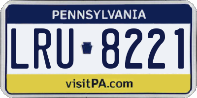 PA license plate LRU8221