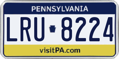 PA license plate LRU8224