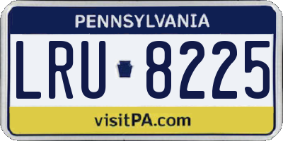 PA license plate LRU8225