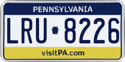PA license plate LRU8226