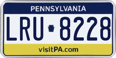 PA license plate LRU8228