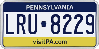 PA license plate LRU8229