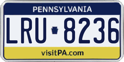 PA license plate LRU8236