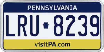 PA license plate LRU8239