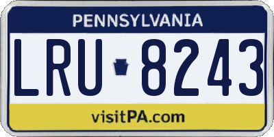 PA license plate LRU8243