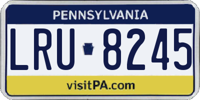 PA license plate LRU8245