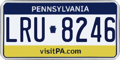 PA license plate LRU8246