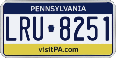 PA license plate LRU8251
