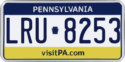 PA license plate LRU8253