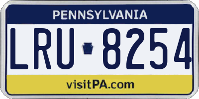 PA license plate LRU8254