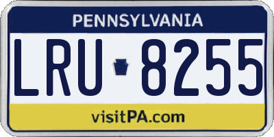 PA license plate LRU8255