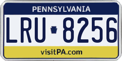 PA license plate LRU8256