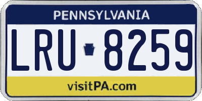 PA license plate LRU8259