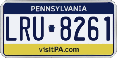 PA license plate LRU8261