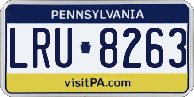 PA license plate LRU8263